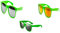 Ciffre 3 er Set Nerd Sonnenbrille Partybrille Festival Sunglass Stil Atzen Brille Grün Feuerverspiegelt D935