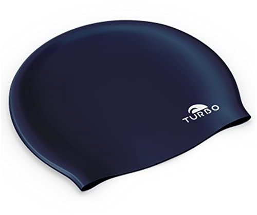Turbo, cuffia da nuoto blu scuro in silicone, taglia unica