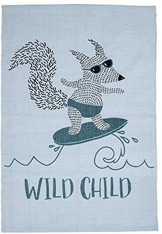 Bloomingville Teppich Wild Child 70 x 107 cm, blau