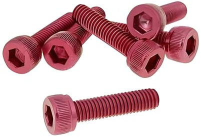 Vicma Hexagon Socket Screw Set - Anodized Aluminum red - 6 pcs - M5x20 - Styling