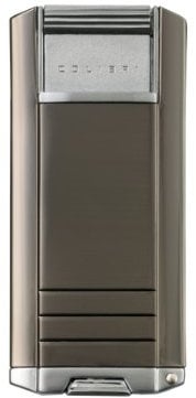 COLIBRI Cigarren-Feuerzeug Baron gun satin / chrom Laser