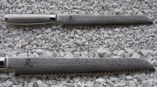 First Class Couteau de Damas-Fabriqué au Japon-Lame de 23 cm en acier VG10 damassé 69 couches et -Bread-Poignée en acier inoxydable