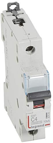 407649 Disjoncteur unipolaire 4A - 1P Courbe C - 6/10kA - À vis - Legrand DX3