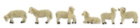 Schafe 6tlg. Set für 7-9cm Figuren, Höhe ca. 4,1 cm