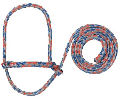 Weaver Leder Vieh Poly Seil Schaf Halfter, Blue/Orange/Gray