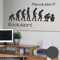 Klebesüchtig Wandtattoo Wohnzimmer Evolution 180cm x 89cm anthrazit - Türaufkleber Flur - Wandsticker Kinderzimmer Jungen - Aufkleber für Flur, Küche, Bad - Dekoration Wohnung - Sticker