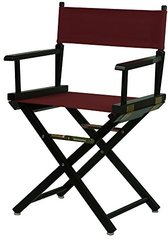 Casual Home 18 Director's Chair Black Frame with Burgundy Canvas