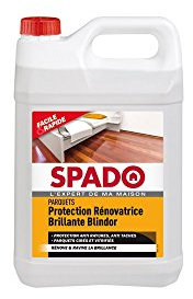 SPADO - Rénovateur Protecteur parquets - Rénove, protège, ravive et embellit - Anti rayures - Anti tâches - Brillance et éclat - Non glissant - Cire d'abeille & miel - 5 L - Fabriqué en France