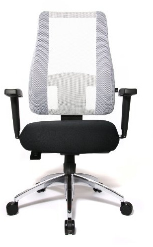 TOPSTAR Lady Sitness Deluxe ergonomischer Bürostuhl, Schreibtischstuhl mit bewegter Sitzfläche, poliert weiß