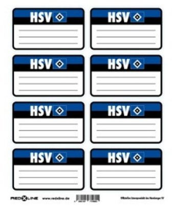 Hamburger SV HSV Heftetiketten