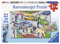 Ravensburger Kinderpuzzle - 07578 Mit Blaulicht unterwegs - Puzzle für Kinder ab 3 Jahre, mit 2x12 Teilen