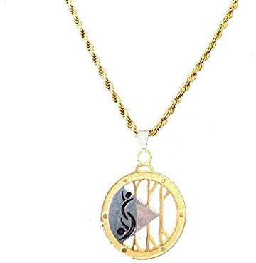 Partners ID Swinger Lifestyle Jewelry - Gold Rope Chain Necklace with Lifestyle Pendant