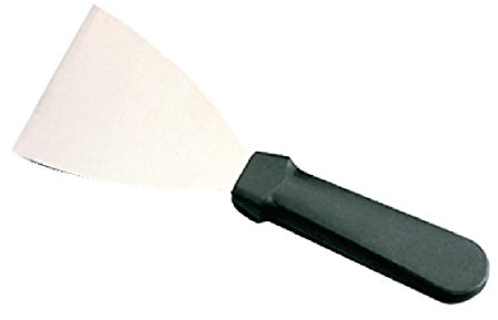 Jantex Stainless Steel Griddle Scraper with Handle, 125mm Blade | Cleans griddles fast by scraping away tough burnt-on food, grease, and stains to restore your cooking surface.