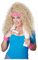 Blonde 80er Perücke mit Stirnband - Blond