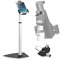 pyle Kiosk PSPADLK60 Tablet-Sicherheitsständer, robuste Aluminium-Metall-Bodenmontage, Tablet-Halterung, Display mit höhenverstellbarer Stange, passend für iPad mini 2 3 4 Air Samsung Tablets