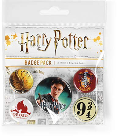 Pyramid International Harry Potter Pin'S/Badge Gryffondor BP80486 1 x 38 mm & 4 x 25 mm Multicolore
