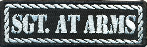 SGT at ARMS Motorradclub Rankpatch Nametag Rangabzeichen Biker MC Aufnäher Patch