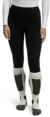 FALKE Damen Baselayer-Hose Warm 3/4 W Ti Funktionsmaterial schnelltrocknend 1 Stück, Schwarz Black 3000-O, L
