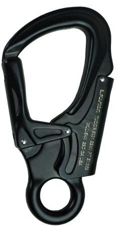 Fusion Climb Tudor 32 kN Aluminum Auto-Locking Snap Hook Carabiner, Black