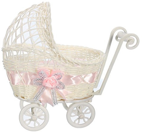Fleur Panier En Panier Douche Partie Cadeau Présent Organisateur Table Décoration-Cadeaux - Rose