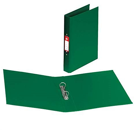 5 Star Office Ring Binder 2 O-Ring Size 25mm Polypropylene A4 Green [Pack 10]