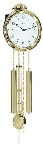 Hermle 60991-000261 Heimuhr mit Lyrapendel, Gold, Mechanisch