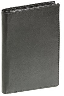 LEAS Brieftasche in Buchform Echt-Leder, schwarz Special-Edition