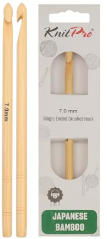 KnitPro Bambus Einfache Häkelnadel I 7mm
