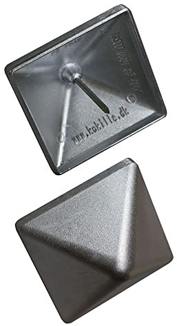Gartenwelt Riegelsberger Pfostenkappe Aluminium blank 145x145 mm Pyramide mit Dorn Zaunkappe Abdeckungskappe