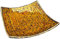 GURU SHOP Eckige Mosaikschale, Untersetzer, Dekoschale, Handgearbeitete Keramik & Glas Obst Schale - Design 13, Gelb, Größe: Mittel (25x25 Cm), Schalen