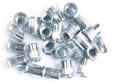 Einpressmutter Gewindebuchse 12 mm Kopf Plate – Sachet de 24 Einpressmutter Gewindebuchse