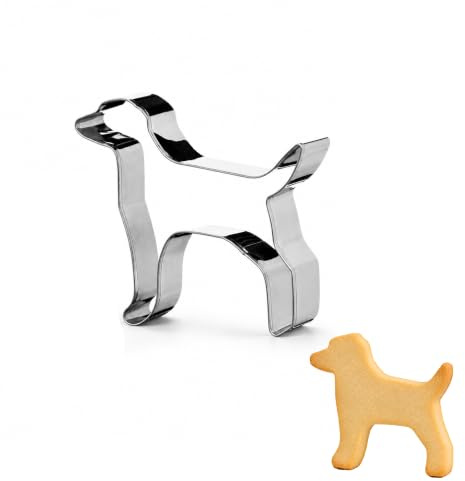 Premier Housewares Dog Shaped Cookie Cutters Stainless Steel Silver Cutter For Biscuits/Pastry Cutter For Baking/Cooking In Kitchen 9 x 7 x 2