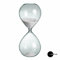 Mascagni 20Q Sixty Grand Sablier Design 1h 60 Minuteur 60mn-Sable Blanc Ivoire-27cm-Décoration intérieur, Verre, 10x10
