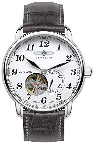 Zeppelin Unisex Chronograph Quarz Uhr mit Leder Armband 7666-1