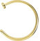 PIERCINGLINE Nasenring offen Chirurgenstahl Nasenpiercing Piercing Ring Nase Goldfarben 1 x 7 mm