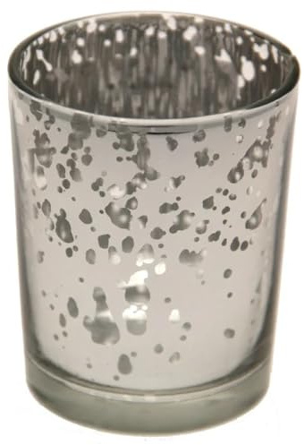 Mercury Holder Glass Antique Tea Silver Light Candle Votive Wedding Decoration
