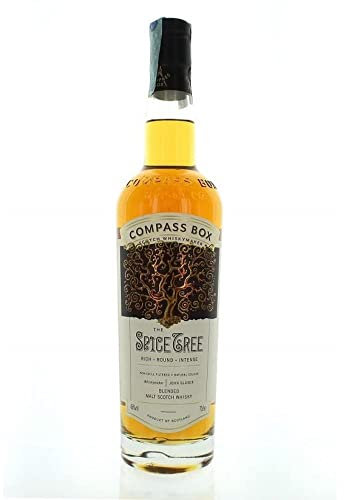 Compass Box - Spice Tree Blended Malt Whisky - 46% ABV - Non Chill Filtered - Natural Colour - Blended Malt Whisky - Clove Ginger Cinnamon Nutmeg & Vanilla Aromas - 70cl Bottle