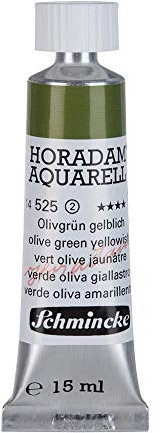 Schmincke – HORADAM® AQUARELL - feinste Künstler-Aquarellfarben, Olivgrün gelblich - 15 ml