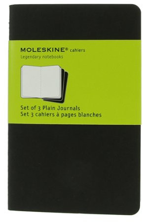 MOLESKINE 3 Notizbücher, 9 x 14 cm, 64 Seiten, blanko, Schwarz