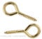 20 PACK 19mm BRASS PLATED SCREW EYES PICTURE - PHOTO FRAMES HANGING