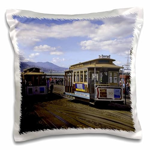 3dRose pc_21712_1 San Francisco Trolley-Auto-Pillow Case, 40,6 x 40,6 cm