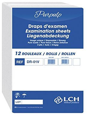 LCH – Draps d’Examen – Résistants – Absorption Optimale – Pré-Découpés tous les 35 cm – Largeur 50 cm – Livraison par Rouleaux de 12
