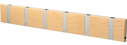 Knax LoCa KNAX 6 Ahorn Garderobenleiste mit 6 Haken Ahorn lackiert - Groesse 59,4x7,9x1,8cm(LxHxT)