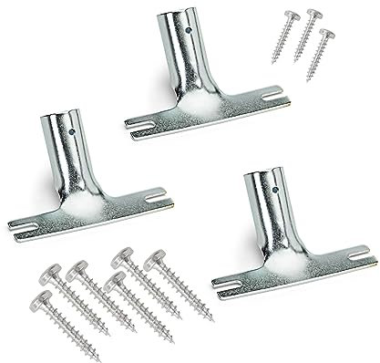 BawiTec 3x Qualitäts Metallstielhalter Set für Ø 28mm,inkl. Schrauben-Set,Metall-Stielhalter für Besen,Besenstiele,Schrubber,Wischer,Universal-Metallhalter,Besenstielhalter,Gerätestiele
