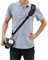 EQLEF Camera Shoulder Sling Black Belt Strap for Digital SLR/DSLR Damping Strap (underarm strap and the camera not include)