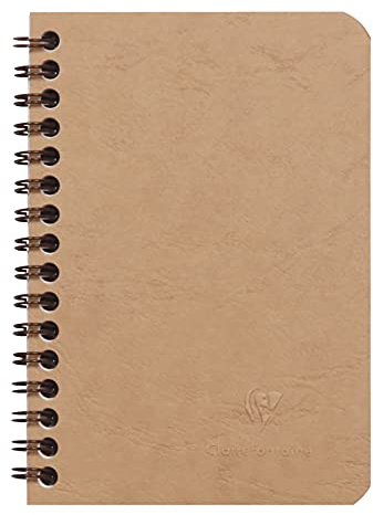 Clairefontaine 78592C Spiralbuch (Age Bag kariert, 9,5 x 14 cm, 50 Blatt) 1 Stück braun