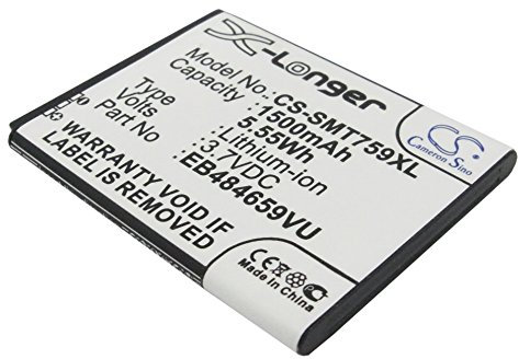 AboutBatteries Batterie pour Samsung GT-S5838, 3.7V, 1000mAh, Li-ION