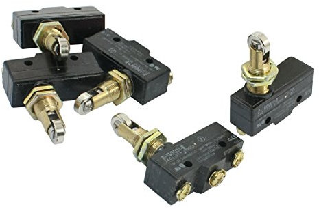 Sourcingmap 5pcs Z-15GQ21-B SPSD 12mm Panel Mounting Roller Plunger Limit Switch
