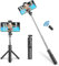 SAMAR - Extendable Selfie Stick (Latest 2017 Version) Pole Monopod with Built in Wireless Bluetooth Remote Camera Shutter and Adjustable Holder compatible for iPhone, Samsung and other Smartphones