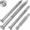 Terrassenschrauben 5 x 60 T-INOX 400 Stück Edelstahl gehärtet C1, Torx 25, inkl. Edelstahl Bit